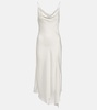 Asymmetrical midi slip dress