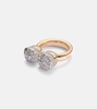 Nudo 18kt rose and white gold ring with diamonds