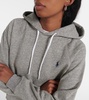 Cotton-blend jersey hoodie