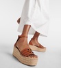 Ines leather espadrille wedges