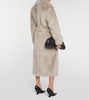 Belted shearling coat