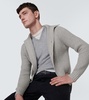 Ribbed-knit wool and cashmere cardigan