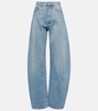 High-rise barrel-leg jeans