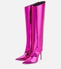 Metallic over-the-knee boots