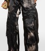 Printed low-rise straight cargo pants