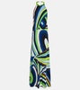 kaleidoscopic-print silk maxi dress 