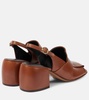 Leather slingback mules