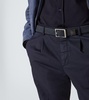 Leather-trimmed belt