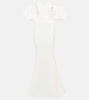 Bridal Genevieve off-shoulder crêpe gown