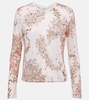 Floral cashmere and silk cardigan