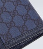 Ophidia Leather and Monogrammed Coated-Canvas Billfold Wallet