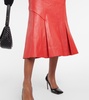 Lola leather midi skirt