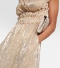 Embellished silk gown