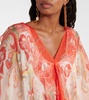 Paisley silk kaftan