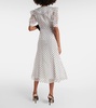 Alessandra Rich Polka-Dot Puff-Sleeved Dress