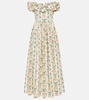 Espliego cotton floral maxi dress