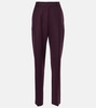 Asymmetric wool-blend chinos