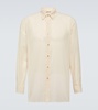 Striped cotton organza Oxford shirt