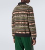 Wool jacquard polo sweater