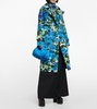 Floral cotton trench coat