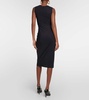 Fitted jersey midi dress