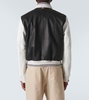 Leather varsity jacket