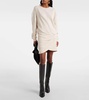 Pipper draped cotton jersey minidress