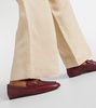 T Ring leather loafers