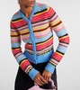 Striped wool-blend cardigan 