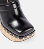 Cork Contrast leather clogs