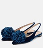 Couturier velvet slingback flats