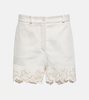 Embroidered cotton shorts