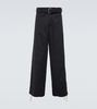 Virgin wool wide-leg pants