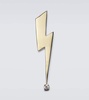 Lightning Bolt 14kt gold and diamond brooch