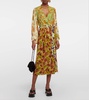 Floral georgette wrap dress