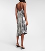 Alena metallic velvet slip dress