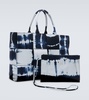 Large Arco Intrecciato Tie-Dyed Denim Tote Bag