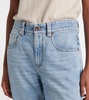 Mid-rise straight jeans