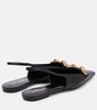 Blade leather slingback flats