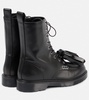 Leather combat boots