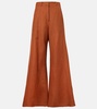 High-rise wide-leg pants