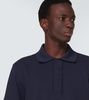 Oversized cotton jersey polo shirt