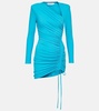 Ruched jersey minidress