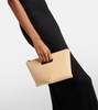 Folded Mini leather clutch