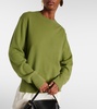 Crewneck cashmere knit sweater