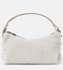 Faux shearling shoulder bag