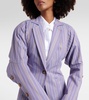 Pourpoint striped cotton blazer