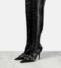 Cagole leather over-the-knee boots