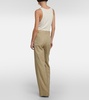 High-rise wool-blend flared pants