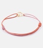 Bright Striped Heart 9kt gold-trimmed bracelet with diamond